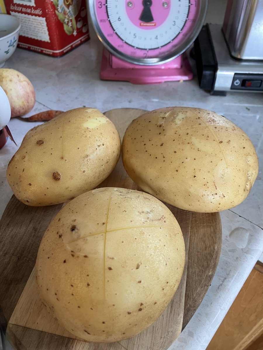2handssortering's tweet photo. 1,1kg. Har visst odlat bakpotatis 😋sort Connect. Nöjd. https://t.co/i1XeOznl0I