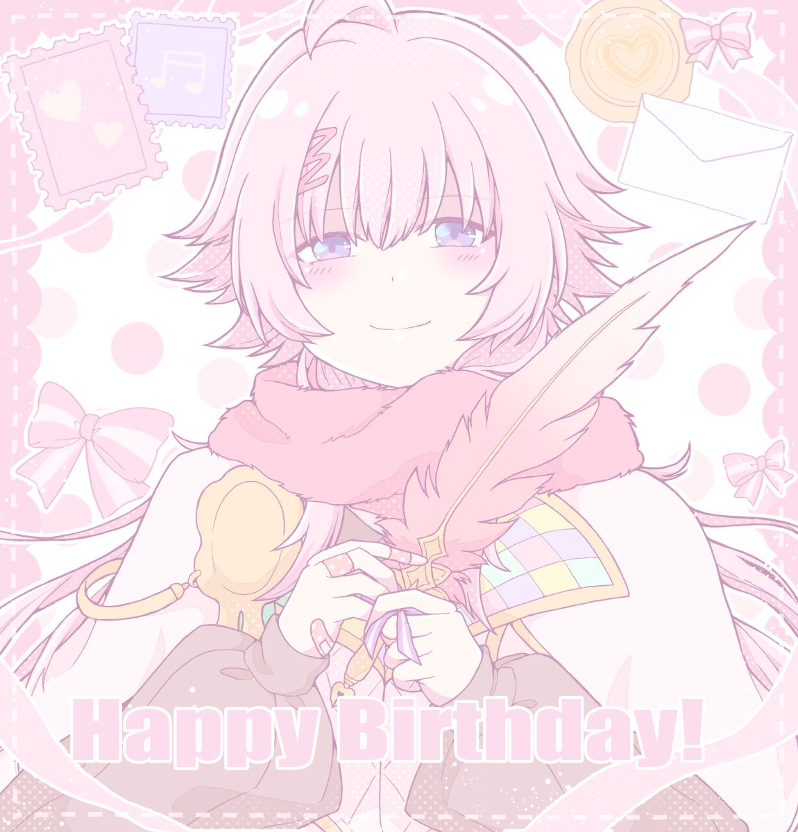 canolaaa_bloom's tweet photo. お誕生日おめでとう✉️🩷
#Fragari_Art
#ウィルメッシュ誕生祭2026 https://t.co/iYsQp5jrGx