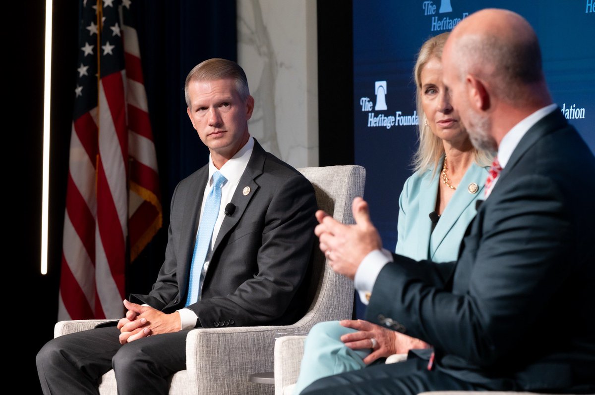 RepRileyMoore's tweet photo. This week, I joined @RepMaryMiller and @KevinRobertsTX for a discussion on how we put faith into action.

I told the crowd @Heritage that I pray everyday for God’s will to inform everything I do, including and especially my public service in Congress.

Without God, we can truly accomplish nothing good!