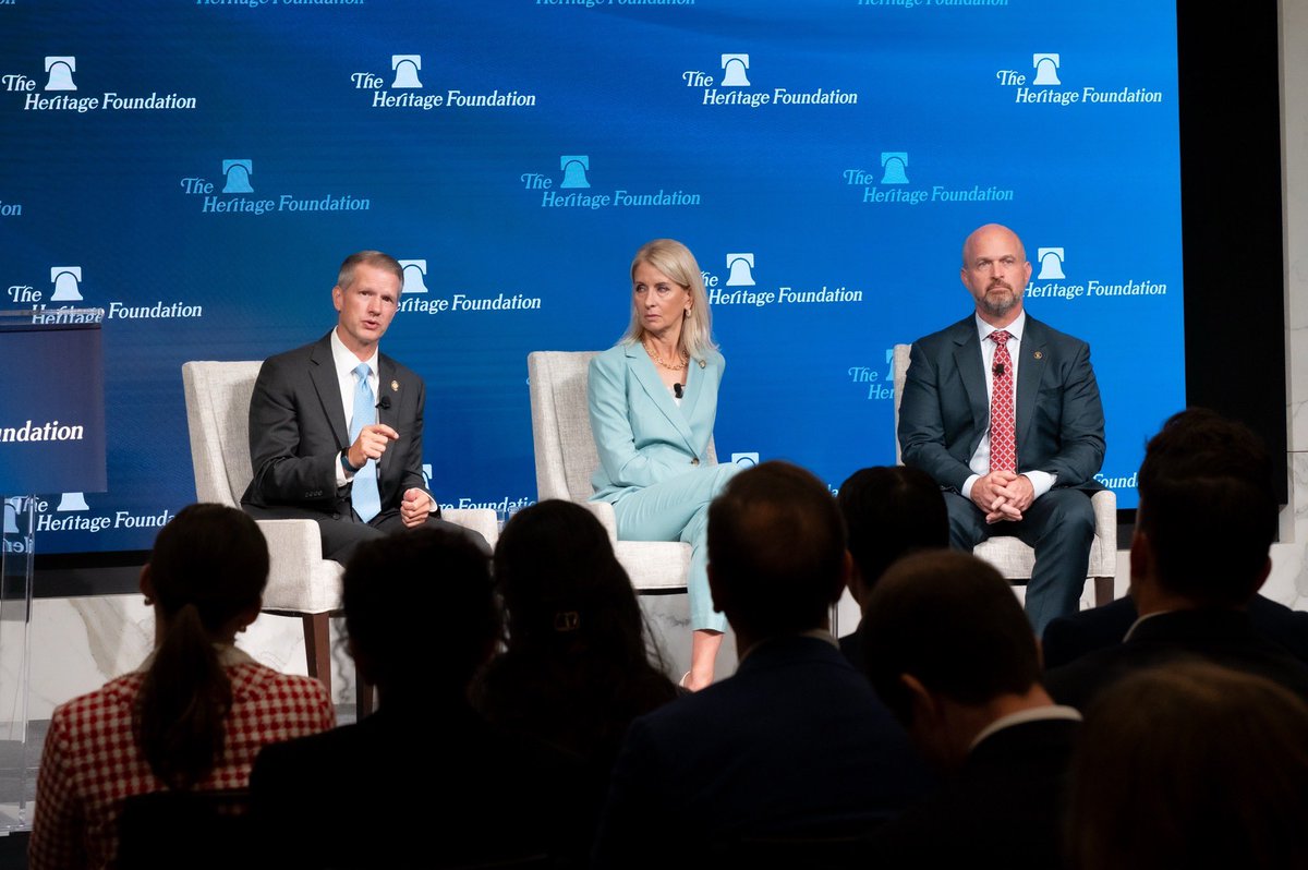 RepRileyMoore's tweet photo. This week, I joined @RepMaryMiller and @KevinRobertsTX for a discussion on how we put faith into action.

I told the crowd @Heritage that I pray everyday for God’s will to inform everything I do, including and especially my public service in Congress.

Without God, we can truly accomplish nothing good!