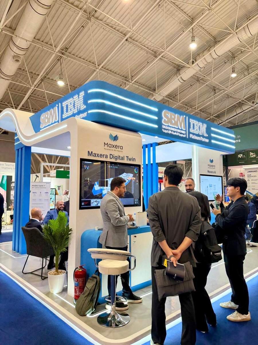 SBMsaudi's tweet photo. We're live at @Sfma_Expo 2026, showcasing how #IBM #Maximo is transforming Asset Management. 

Visit our booth and discover how #Maxera combines intelligent automation, connected asset data, and AI to help organizations optimize operations, improve maintenance, and make smarter decisions. 

#SBM #SFMA
