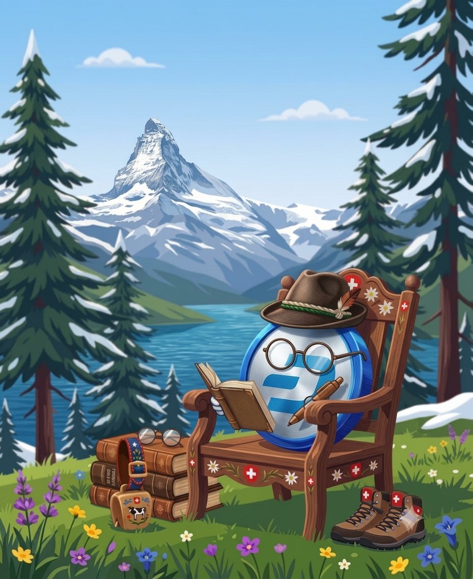 Poeticoco's tweet photo. @Alpha_MEXC $DASH taking a peaceful break in the Swiss mountains 

10762391 #MEXCSpotlight https://t.co/meLvLNnik3