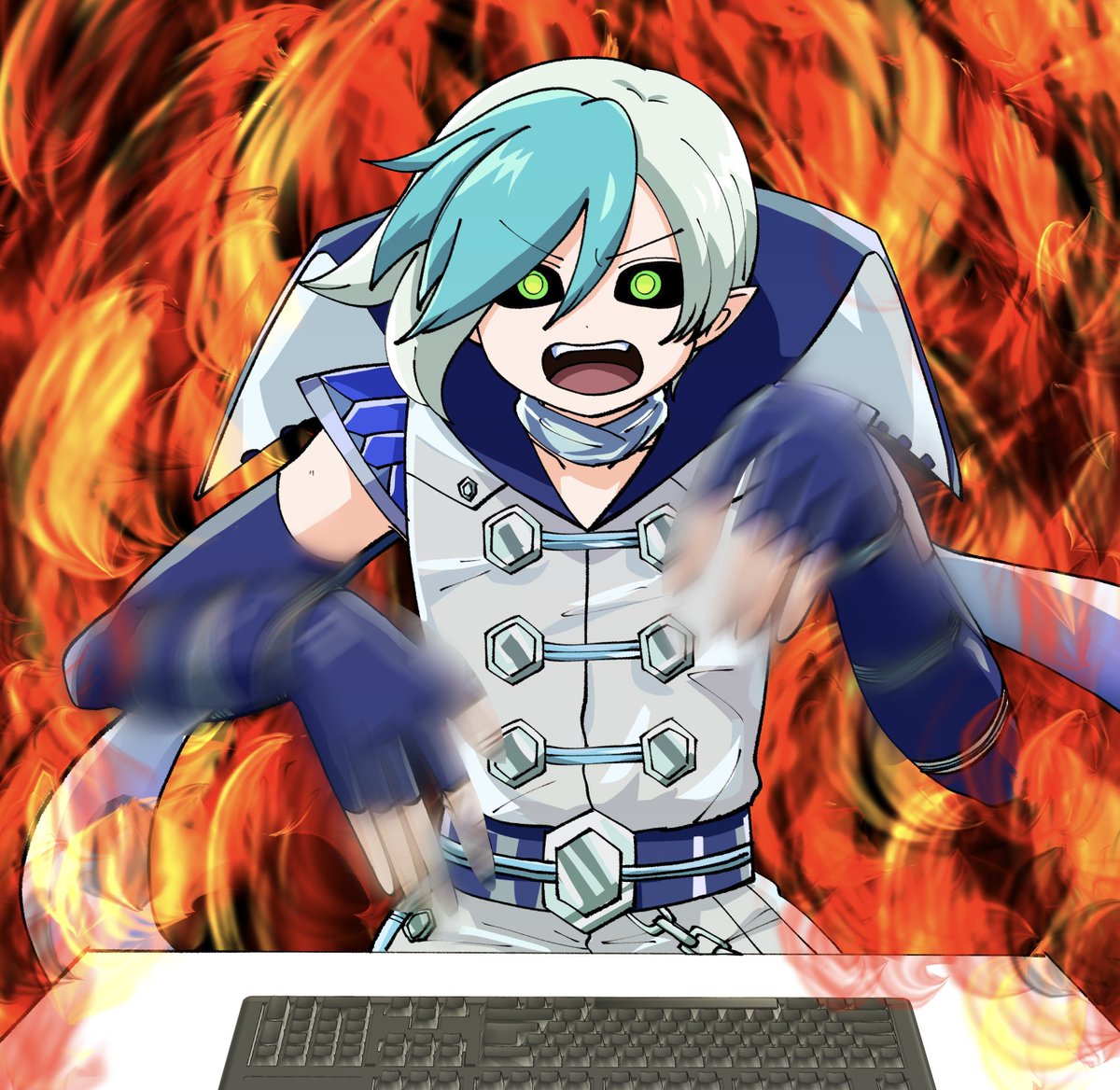 aaaaa10101aaaaa's tweet photo. @apple_2_battler これのキーボード3D素材そのまますぎておもしろい https://t.co/VNtRU812A6