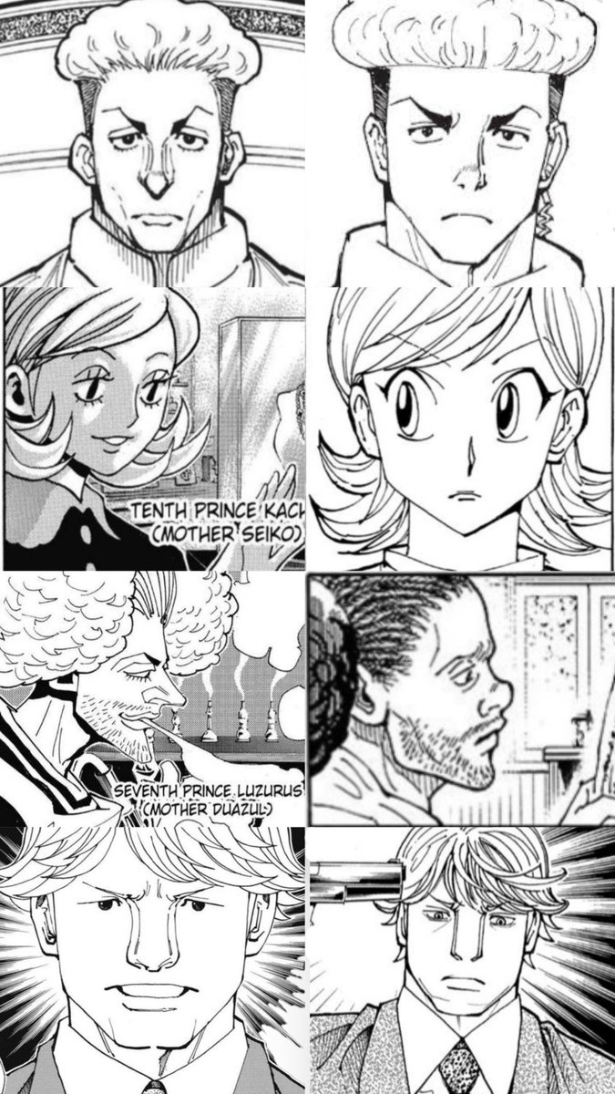 akrates22's tweet photo. I love how Togashi is an anti same face syndrome artist.
Like he doesn't even draw the same face for same characters in the same arc. 
#hxh https://t.co/EHfrJBQc8Z