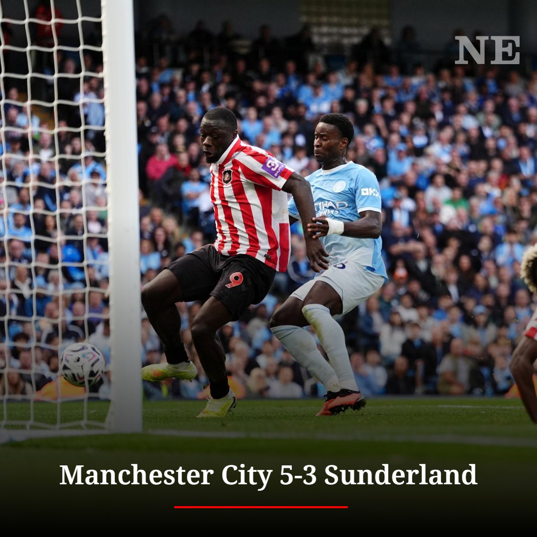 DomShawEcho's tweet photo. Maresca was right when he predicted #SAFC visit would be City's toughest test so far. But never could he have guessed it would play out like this! Keep playing like they have last two weekends &amp; Sunderland beat anyone other than two teams they've played...
https://t.co/R6yJ7S0mve https://t.co/sU7nzq4TUu