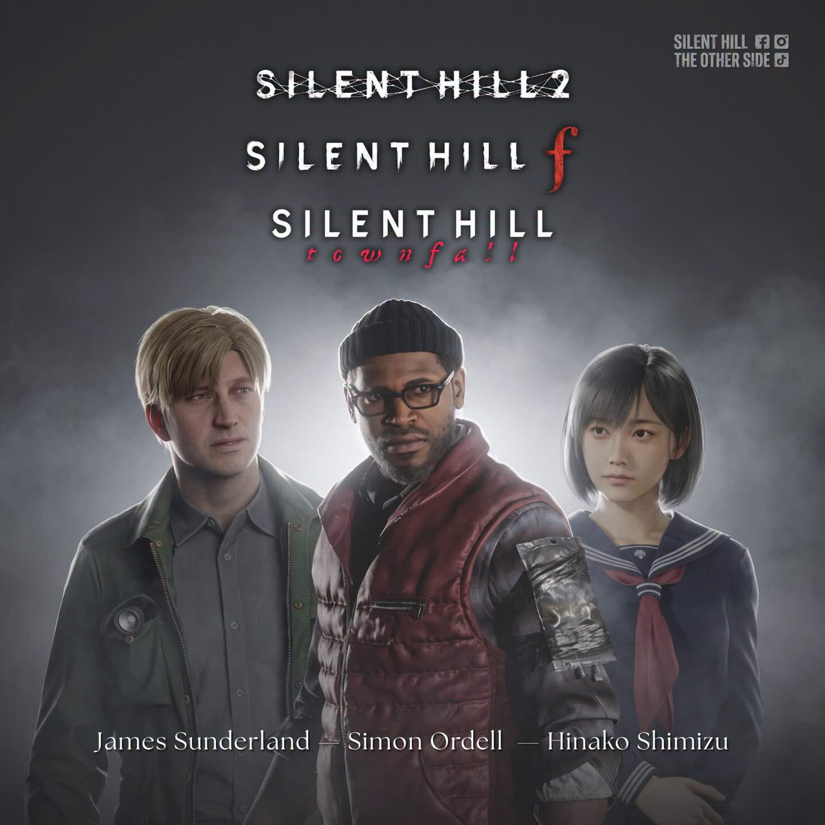 immalkwalahi's tweet photo. Last Silent hill Protagonists

Silent Hill 2 remake (James Sunderland)
Silent Hill f (hinako shimizu)
Silent Hill townfall (simon ordell)

Photo: silent hill the other side https://t.co/Mef53tLv9r