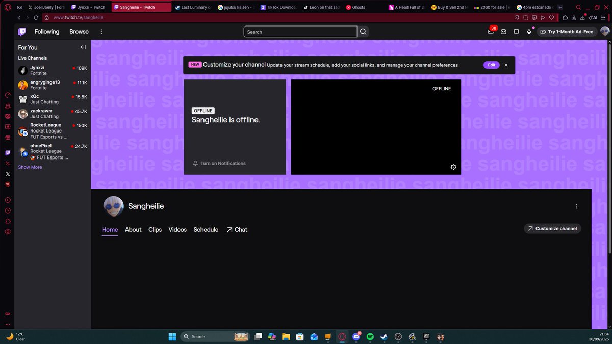 Sanghaili's tweet photo. It's not letting me change my phone number on Twitch, because of that Authy bullshit not registering my phone number as existing, even though that literally is what I changed it to before. So I have a new Twitch account. Might stream sometime. https://t.co/BWWAUC2spp