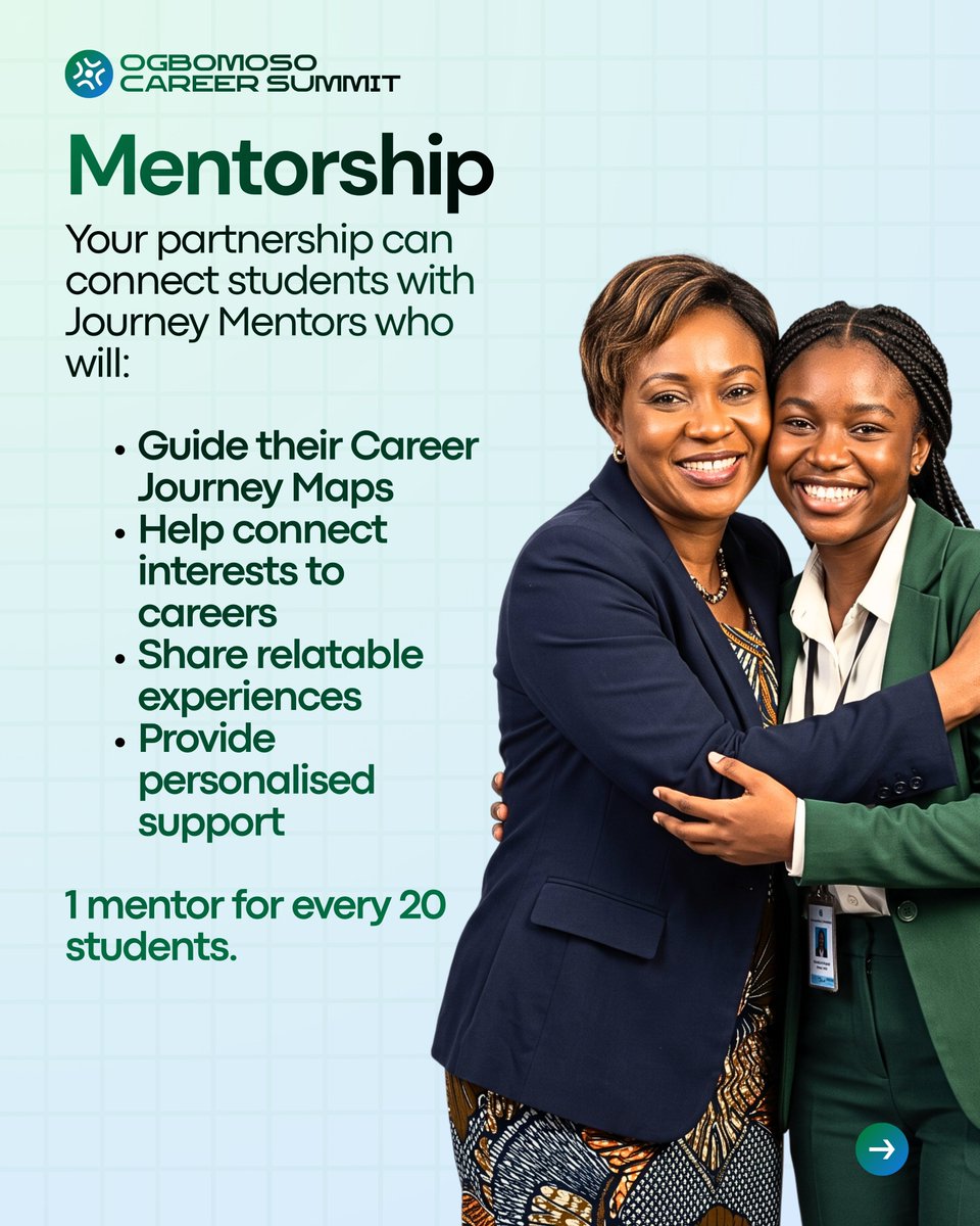 OgbomosoCS's tweet photo. Swipe through to see what your support can make possible.Partner with Ogbomoso Career Summit.

Together, we can help a young person see a future they didn’t know was possible. https://t.co/lYEa9suVOS