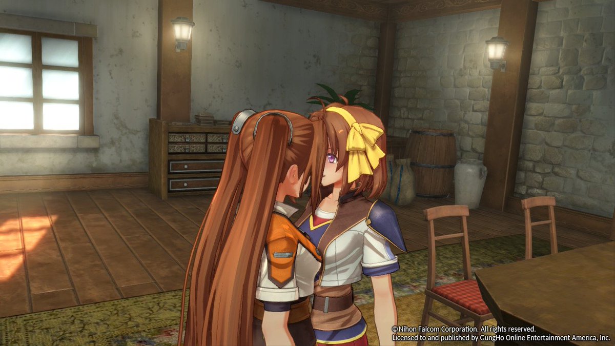 Lunax7hk's tweet photo. Estelle and anelace kissing https://t.co/QpdHUzg3l0