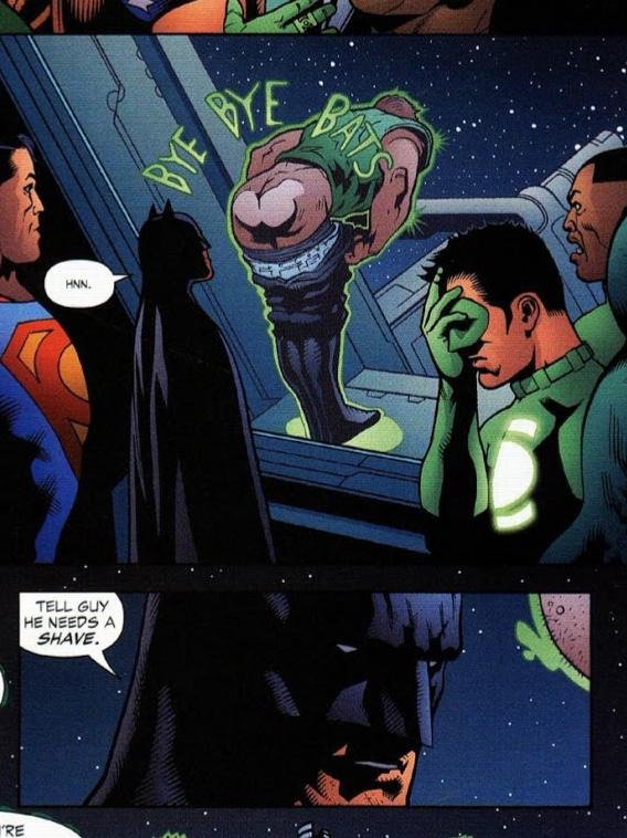 THECRIMESAGA's tweet photo. guy gardner lanterns episode being right after batman day https://t.co/33l0A4rgJA