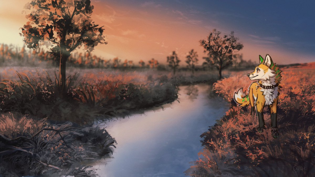 eyelet_meow's tweet photo. #commission #sunrise #fox https://t.co/DZO2QROQHy