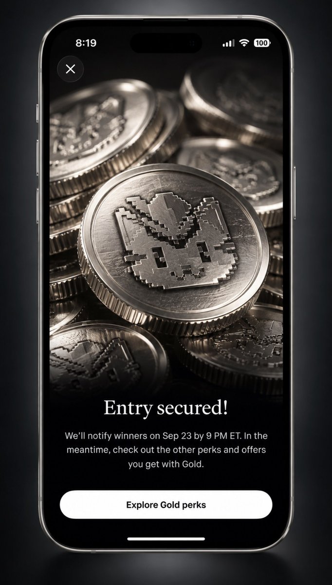 RyDawg42's tweet photo. Did you know Gold’s best friend is Silver?

Robinhood should do some Silver Coin Giveaways next….

Would you want one of these coins?

robinhood:0xded852de9fe9ba9b6f27f39e8e81cf851a5c79cc https://t.co/4UULXUw8IE