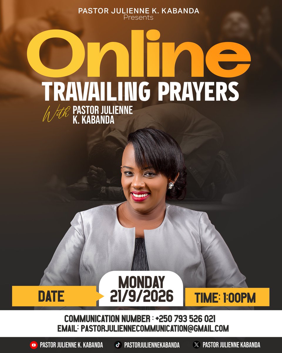 PastorJulienneK's tweet photo. We invite you to join us for Online prevailing prayers tomorrow from 1:00pm. Confusion must depart in the name of Jesus https://t.co/VAx9beQYyY