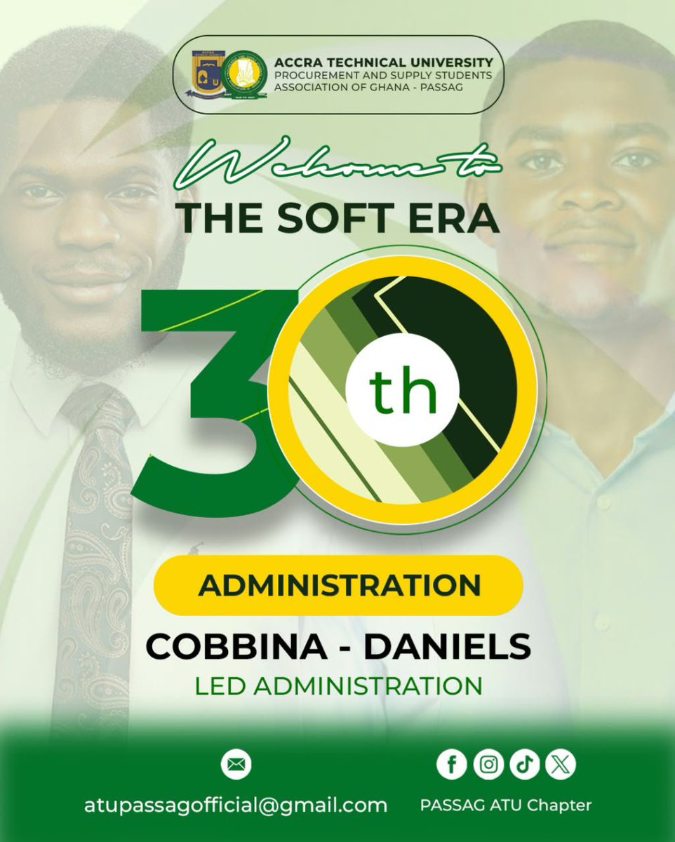 ATUPASSAG's tweet photo. A New Era The Soft Era 

Ladies and gentlemen welcome to The 30th PASSAG Administration. https://t.co/17ikJ40ees