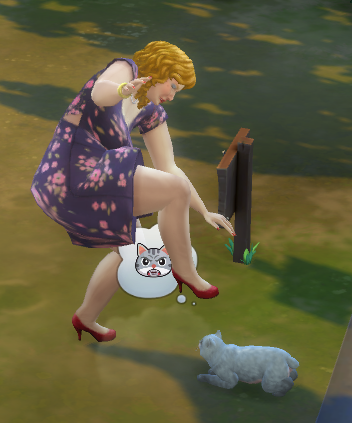 squirrelypatz's tweet photo. I made Guillotina in The Sims and she keeps harassing Maggie https://t.co/rRIg71rfG0