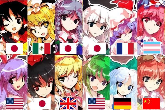 TheReimuXD's tweet photo. Nacionalidades de las tojas si vivieran en el mundo real 👇 https://t.co/JEVDTqYW3Q