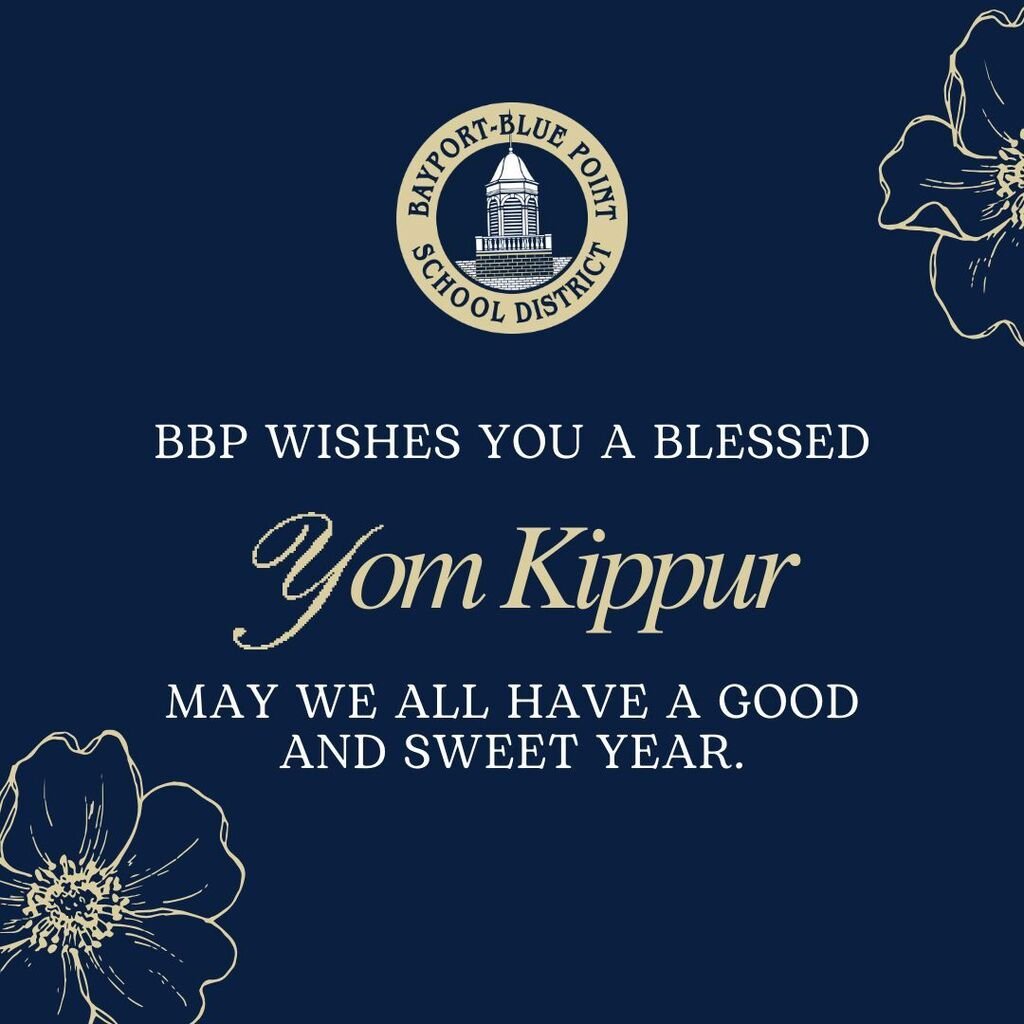 BBPSchools's tweet photo. Warmest wishes to our students, staff, and families observing Yom Kippur. We hope you have a safe, meaningful holiday and an easy fast. https://t.co/feml2CHt1R
