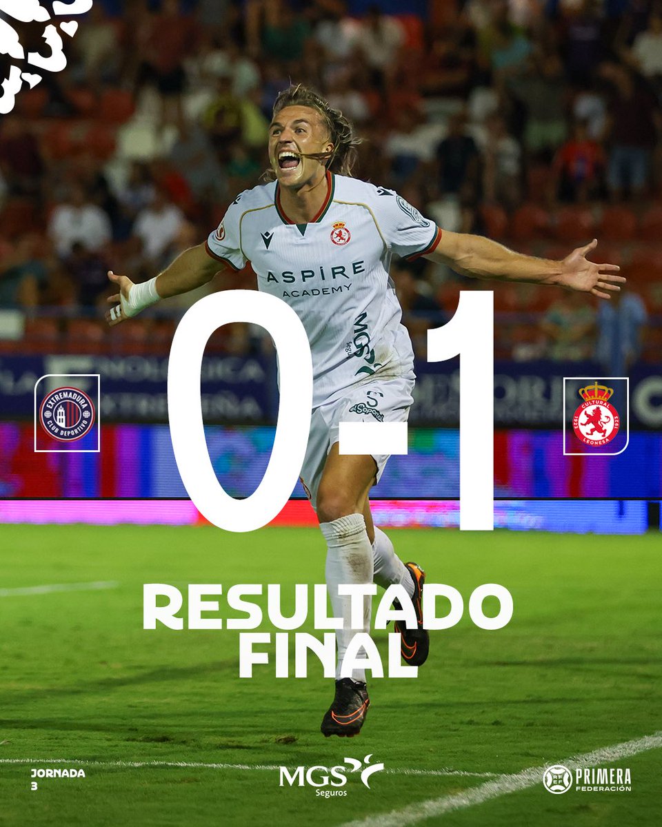 CyDLeonesa's tweet photo. 🔚 90’ | 𝗙𝗜𝗡𝗔𝗟

¡Primera victoria fuera de casa de la temporada!

#ExtremaduraCultural https://t.co/HYwPkoCXUG