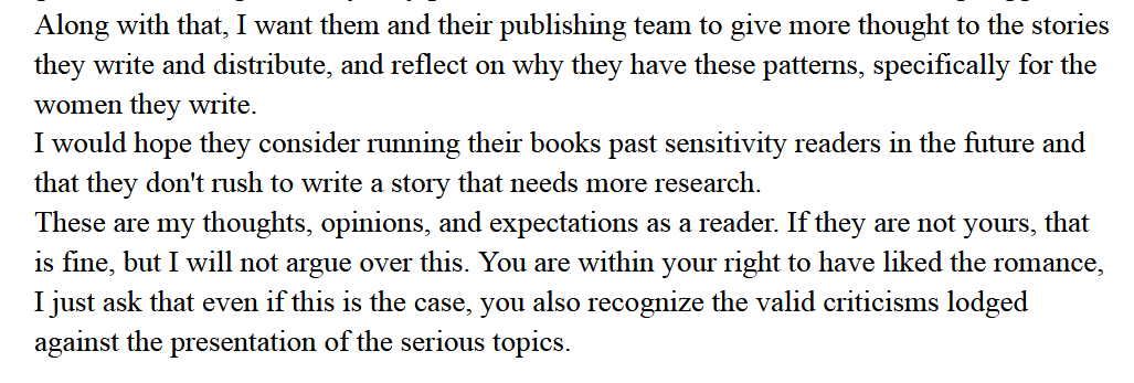 cosimolottie's tweet photo. Thank you to the early reviewers for sounding the alarm on all the problematic elements in LL and making it so we could come together to demand accountability from the KBR. I'm sorry you didn't get the same courtesy and were put through traumatic elements unknowingly/unwillingly. https://t.co/Sw6iArMKtw