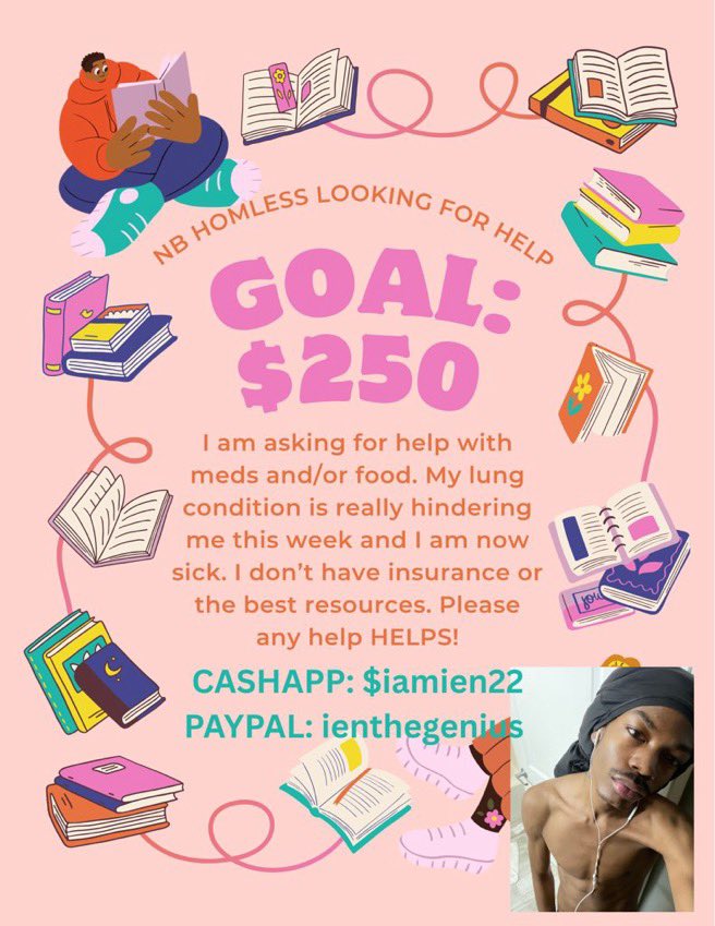 ienloveslove's tweet photo. @froglet80 @bfitzinAR Hi no progress it has been days of limited help and I really need help right now. I’m so sick guys please its urgent you don’t even have to donate just share please #mutualaid

GOAL—-> $250

CA/$iamien22
PP/ienthegenius https://t.co/47uG6vW8Zs