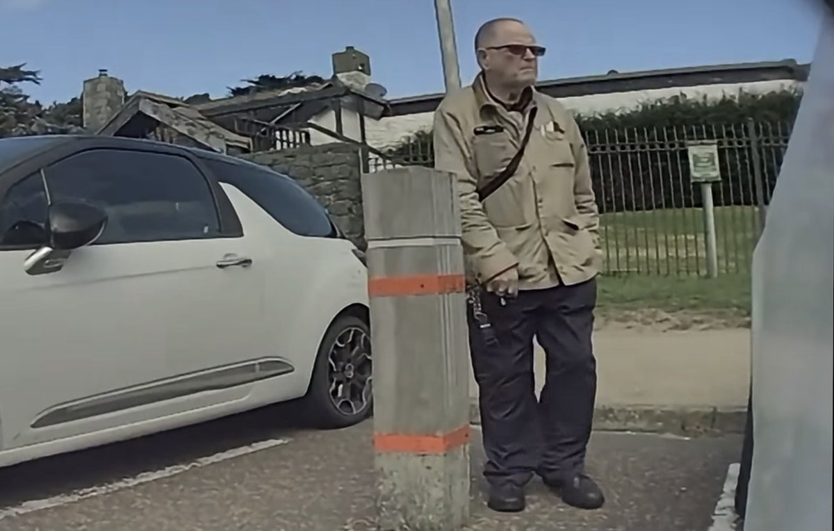 RedBSierra's tweet photo. Caught on a Tesla car’s own camera’s, this man has quite blatantly keyed the car outside of the Percy French in Newcastle Co. Down today https://t.co/s3aaaPC1id