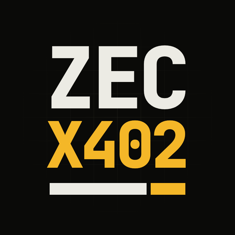 Zecx402's tweet photo. Introducing $ZECX402.

Agents pay per request. Fees go dark.

AI agents are about to buy everything from each other: data, compute, answers. They can't open accounts or hold API keys. They can sign.

So we built a payment rail on HTTP 402:

→ Agent sends a plain request
→ Node answers 402 with a price and a single-use nonce
→ Agent signs and retries
→ Node does the work, then settles. No result, no charge.

Then we added the part nobody else has: privacy.

An agent deposits once in public and receives a blind-signed note. The node signs it without ever seeing it. Later the agent spends that note with no address, no key, no account attached. The node gets paid and never learns by whom. Same note + nullifier model as Zcash.

Most ZEC plays run on trading volume. This one is built to run on usage: every paid request carries a 1% protocol fee, designed to be swept into shielded $ZEC and buybacks.

What is live today, on devnet:
• the full 402 handshake, in your browser
• shielded blind-note payments
• 4 working agents (entropy, notary, zaddr lint, ZEC oracle)
• an autonomous agent you can run in one command
• replay, forgery and double-spend protection, tested under concurrent attack

Straight talk: settlement is on a devnet faucet for now. On-chain settlement is the next milestone. The privacy layer uses Chaumian blind signatures today, with a SNARK note circuit as the upgrade path. We ship what works and say what doesn't yet.

Try the handshake: https://t.co/xK8sCPXuN0

CA: 0xf2a6adf1242370ab6ad0c71d6f7fde276eec6879

HTTP 402: Payment Required. Finally.