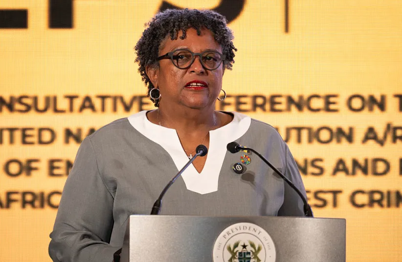 caribbeannewsuk's tweet photo. #CARIBBEAN: #Barbados Prime Minister Mia Mottley compared slavery to the Holocaust during the conference, pointing out that the German government had repaid the Jewish community $95billion. https://t.co/GzY2L3GWds