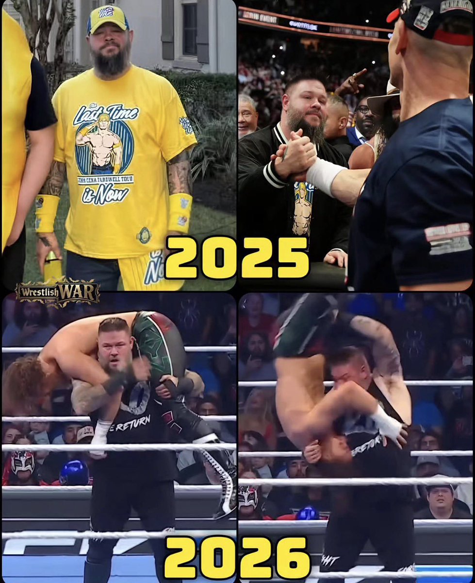 WWE_RAW_2000's tweet photo. كيفن اوينز كان يرغب بمواجهة جون سينا العام الماضي ولكنه لم يتمكن من ذلك بسبب الإصابة.

كيفن اوينز كرّم جون سينا بعد عودته من الإصابة.❤️ https://t.co/uYXiaq9gmQ
