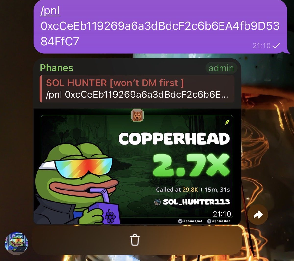 Meme_solcalz's tweet photo. 2 X from my call on $COPPERHEAD 

0xcCeEb119269a6a3dBdcF2c6b6EA4fb9D5384FfC7 https://t.co/RPhNAFdRFJ