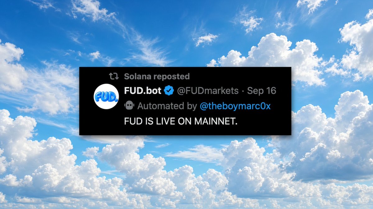 FUDmarkets's tweet photo. when @solana reposts, you just listen.

we’re just warming up.

keep your eyes on FUD this week 👀 https://t.co/nBpmWoP0eS