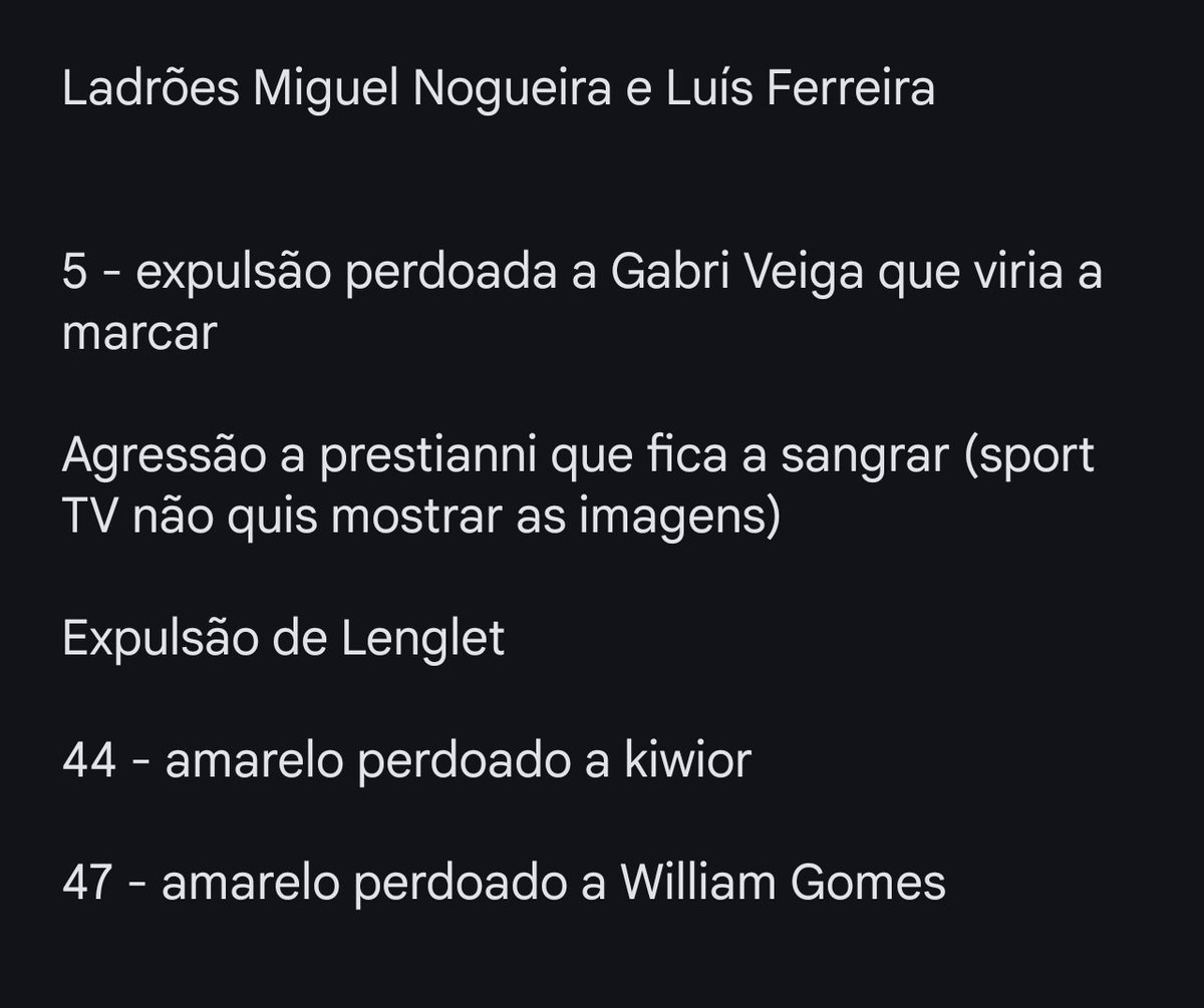 0Benfiquista04's tweet photo. @B24PT Miguel Nogueira, ajudou o porto o ano passado e este ano perdeu a vergonha toda, tal como Luís Ferreira, o árbitro advogado do apito dourado. Expulsão perdoada aos 5 minutos a Gabri Veiga. Agressão a prestianni. Mas o Lenglet é expulso por um toque na cabeça.Prendam estes animais https://t.co/TRgdMpTvPh