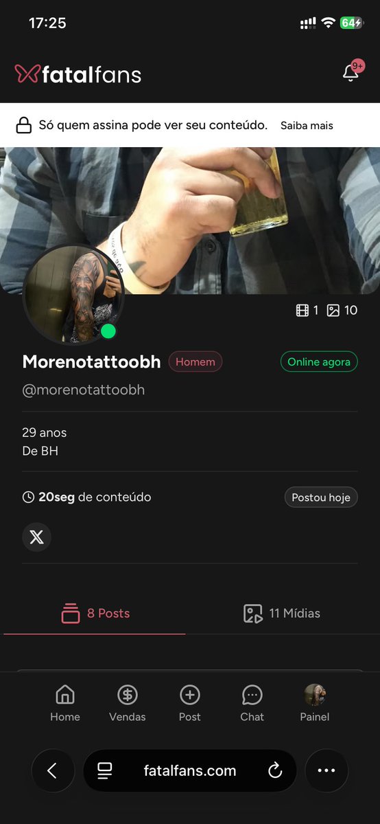 morenotattoobh's tweet photo. Começar a alimentar meu perfil da fatalfans 😈😈

#fatalfans #collab https://t.co/s8Italf6hM