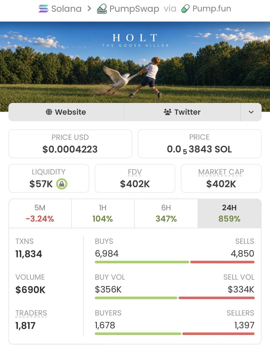MemeVenture01's tweet photo. 🚨 $HOLT WENT CRAZY! 🚨

$2.9K MC → $402K MC
That’s roughly 138X 📈🔥

The move started from the low-cap zone. 👀
Don’t wait until everyone is talking about it.

📩 Follow + DM

CA: Hqa3scJGHpXQ8wgcEsugqqzrvwTcugRptHL1LgBCpump

#Crypto #Dewtee #helevier #Solana https://t.co/NlEk68J4tv