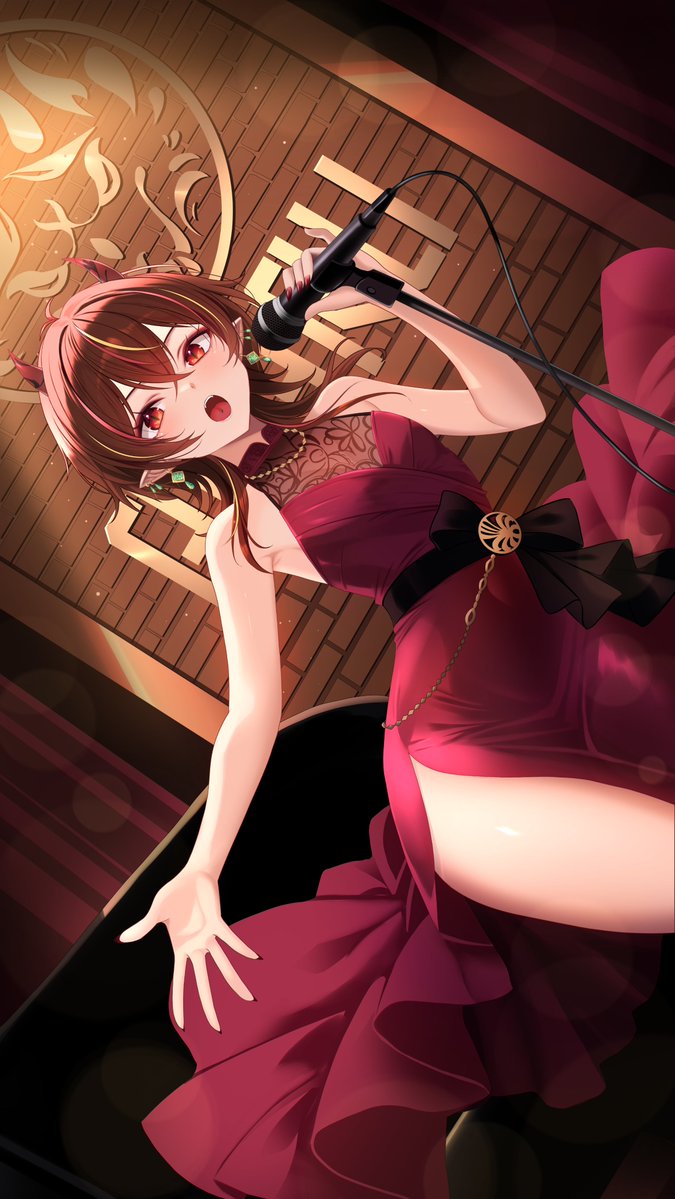 mela_akaru's tweet photo. おはよーーっ

あなたは連休？それとも仕事？
赤いドレスのメラを見て元気出して～～

夜は21時から歌枠で、日中はサイン描きのメン限があるやも！
たいふーんとかも気を付けて！大丈夫かな？ https://t.co/6ZcIbv5YJY