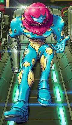LullabyLorelai's tweet photo. Metroid Dread does a phenomenal job at making the base fusion suit look so organic and apart of Samus during the little series recap https://t.co/I5xMqfaICF
