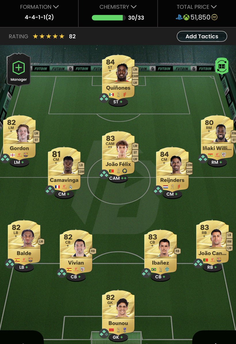 FIFAQ8_'s tweet photo. عزيزي المتابع .. معك 50K التغريدة لك لا تفوتها 🫵

تشكيلة مختلطه بين الدوري السعودي والاسباني 🇸🇦🇪🇸

لاعبين يُعتمد عليهم وبيقضون لك حاجتك 👍

احفظها عندك واقتبس عناصرها وغير اللي ودك 🤍

تقدر تقلل قيمتها بحذف ايبانيز واستبداله باي لاعب https://t.co/KEFN0VF6tw
