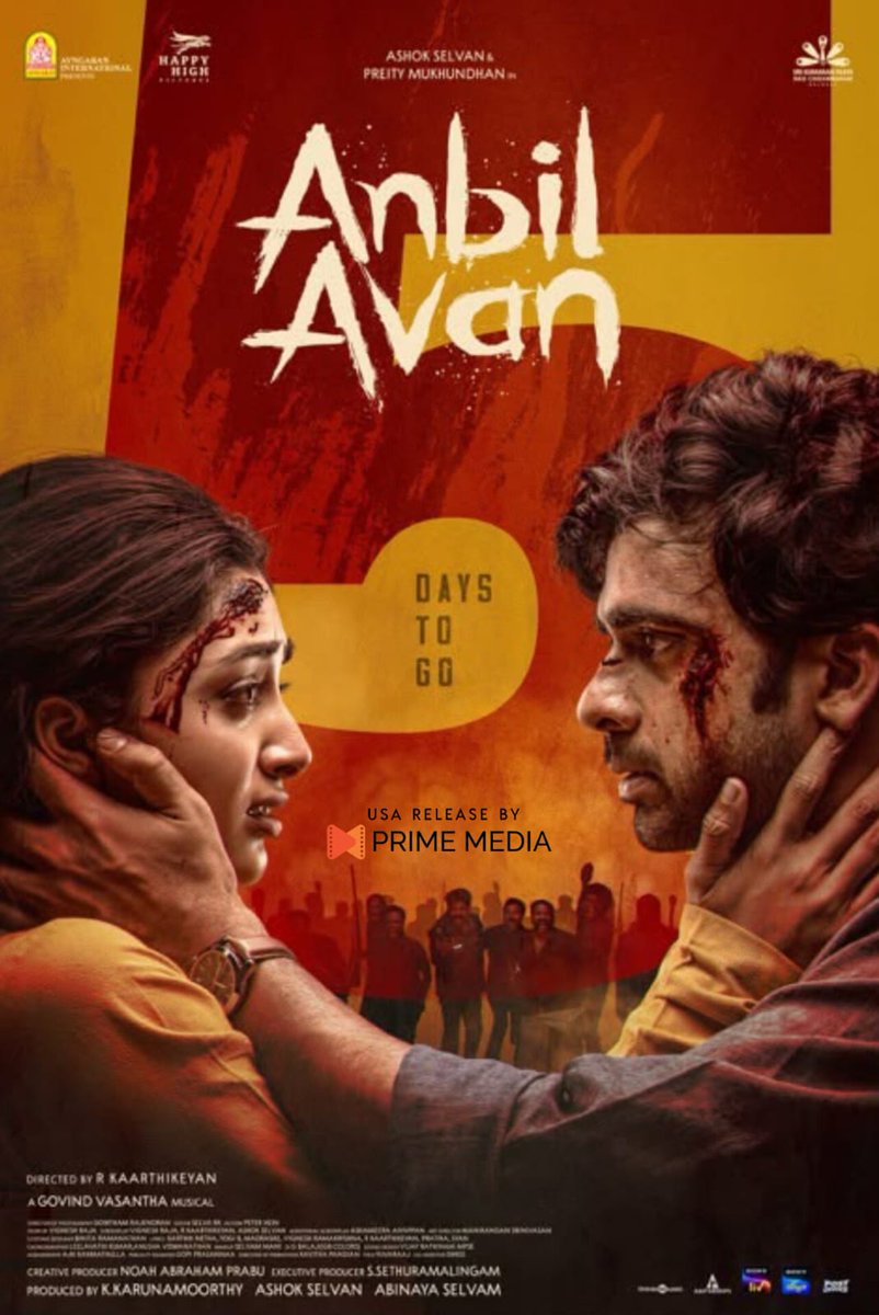 PrimeMediaUS's tweet photo. ANBIL AVAN in 5 DAYS! 🚨 Ashok Selvan and Preity Mukhundhan are ready to light up the big screen! 🔥
USA, Don't miss Anbil Avan releasing worldwide! 🎬🍿
#AnbilAvan #AshokSelvan #PreityMukhundhan #5DaysToGo https://t.co/ITTmlkx4zc