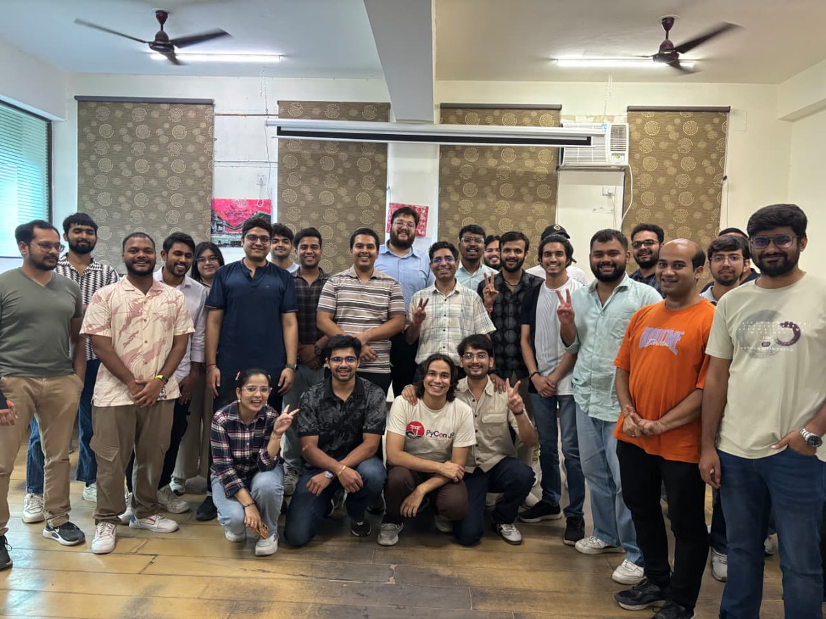 PyDelhi's tweet photo. Glimpse from yesterday’s PyDelhi meetup!

From Python 3.15 &amp; Lazy Imports to Tachyon, AI agents, and time-aware RAG — we had some amazing talks, discussions, networking, and community fun!

Thank you to our speakers, attendees, and everyone who made the meetup special! https://t.co/B0hD5P0DhY