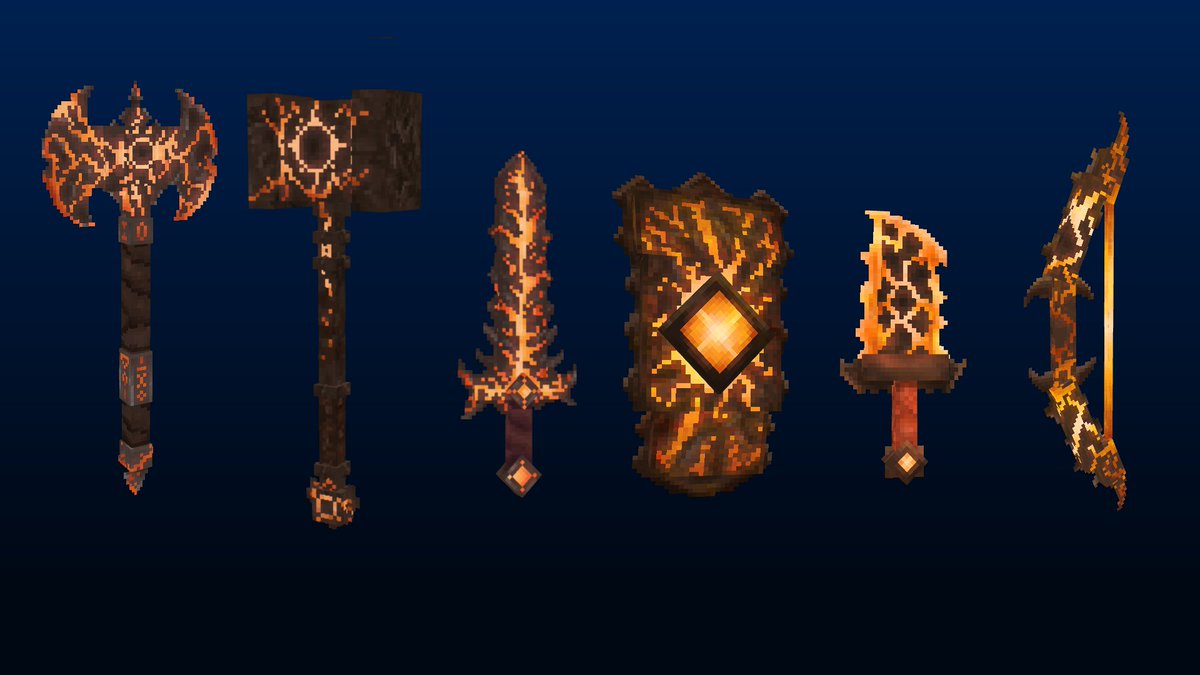 HecThoors's tweet photo. Hytale Magma Set for FightClub. https://t.co/nmo0du3wk5