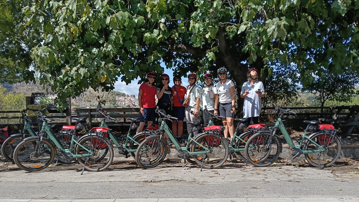 GVAturisme's tweet photo. 🇩🇪Operadors turístics d'Alemanya visiten l'interior de @c_valenciana
🚵Coneixen la #ViaVerda de Ojos Negros i la vall del Palància.
🌄🍽️🍷Els mostrem les oportunitats en #cicloturisme #enoturisme #natura i la #gastronomia de #LExquisitMediterrani.
ℹ️https://t.co/2xaThxj3Tm https://t.co/e5S5VOV4vA
