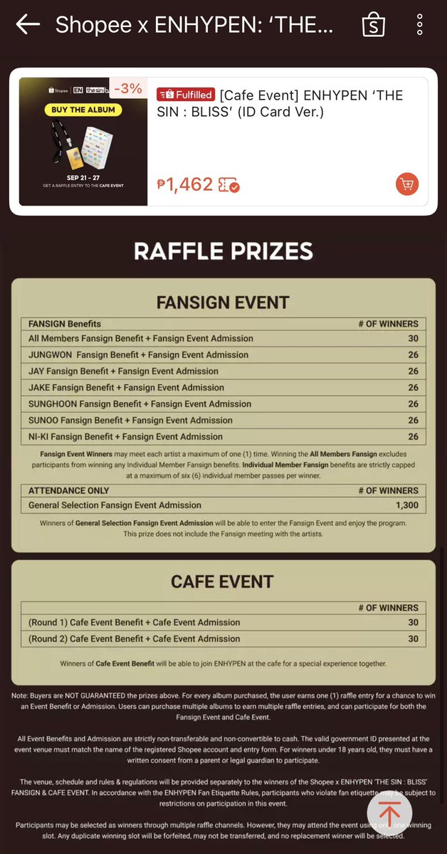 ksncrown's tweet photo. GUYS WAKE UP THE SHOPEE X ENHYPEN FANSIGN AND CAFE EVENT MECHANICS ARE HERE 😭😭😭 https://t.co/mboDQWushz