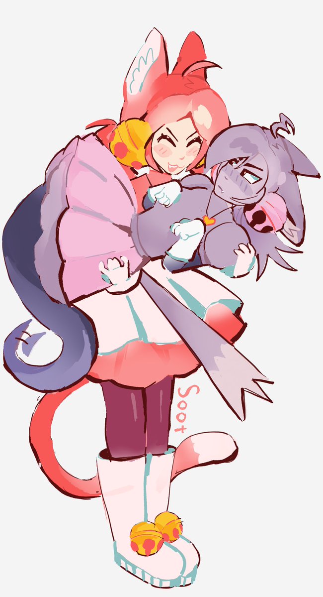 sootpup's tweet photo. happy lesbians <3 #deltarune #pink #mew4mew https://t.co/RJ8Q90CQDi