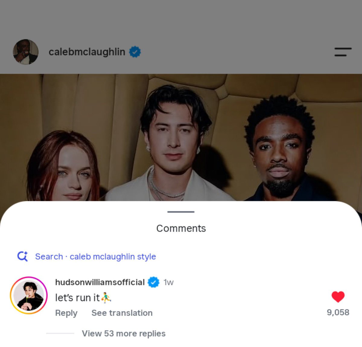 thehudprint's tweet photo. he's been so active with his whimsical little instagram comments these past few days i hope he never stops https://t.co/THoRSUuK1p