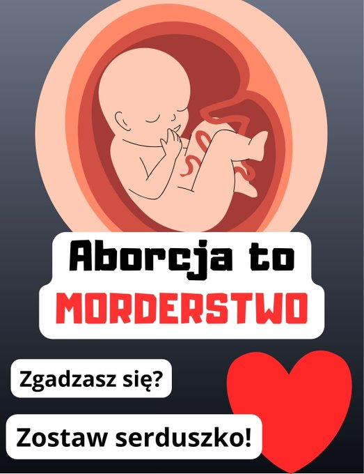 PolakzPol's tweet photo. Nie dla Aborcji! https://t.co/4lSrWk4KUB