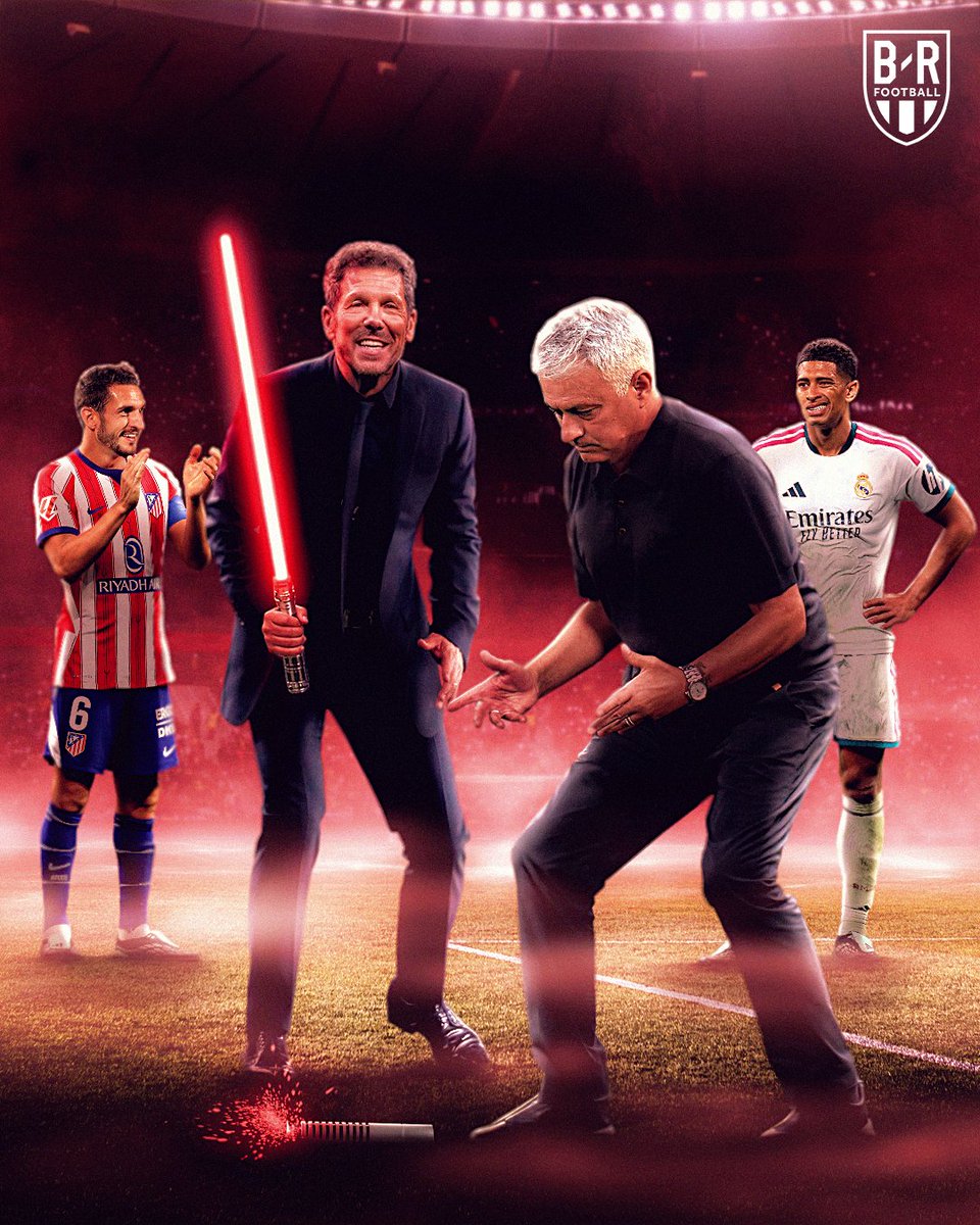 brfootball's tweet photo. Atlético Madrid beat Real Madrid 2-1 in the first Madrid derby of the season ⚔️🔴⚪ https://t.co/0erFcy8lAu