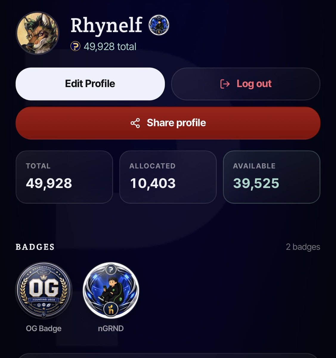 rhynelf's tweet photo. nGRND badge complete! 

https://t.co/9dBXx6DTf9

@predictfully_ https://t.co/Emb4mFm9An