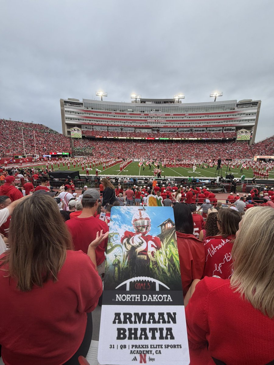 ArmaanBhatia31's tweet photo. So grateful to check out gameday @HuskerFootball this weekend!#GBR  @CoachMattRhule @_CoachGThomas @CoachMattPearce 

@GregBiggins @adamgorney @ChadSimmons_ @AllenTrieu @BrandonHuffman @samspiegs @3dqb_SoCal @Daevon_Vigilant @TimVerghese @BryanMunson_ @Bobby_Schneid https://t.co/BB0XIFTEAy
