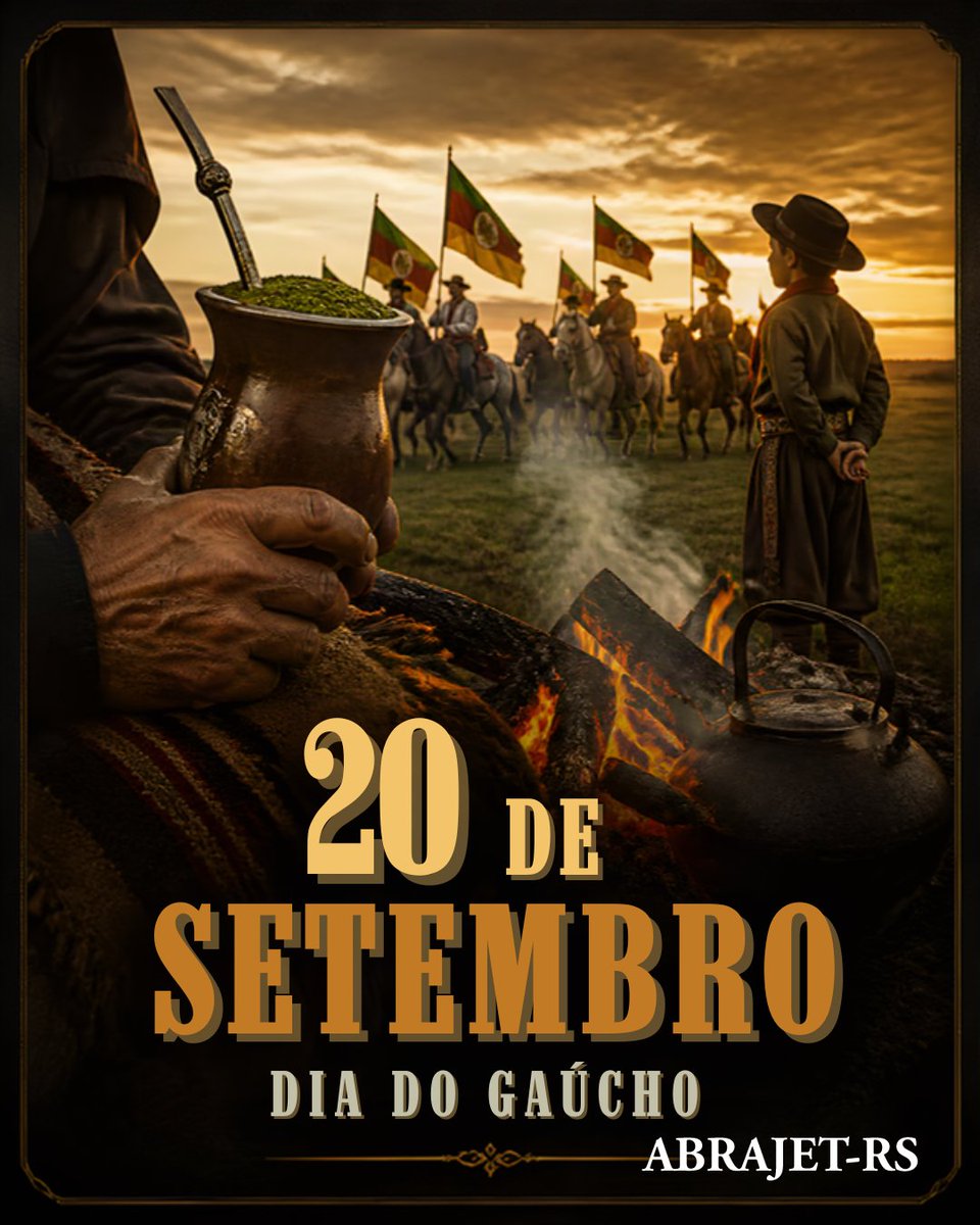 Abrajetrs's tweet photo. Desejamos um feliz e orgulhoso 20 de Setembro a todos os gaúchos e gaúchas, de nascimento ou de coração! Viva o Rio Grande do Sul! 🪵🧉✨

Homenagem da Abrajet-RS aos gaúchos de todos os rincões.

ABRAJET-RS: universo de possibilidades e oportunidades 

https://t.co/uTNRJf5eqB https://t.co/Tewe7FQGSH