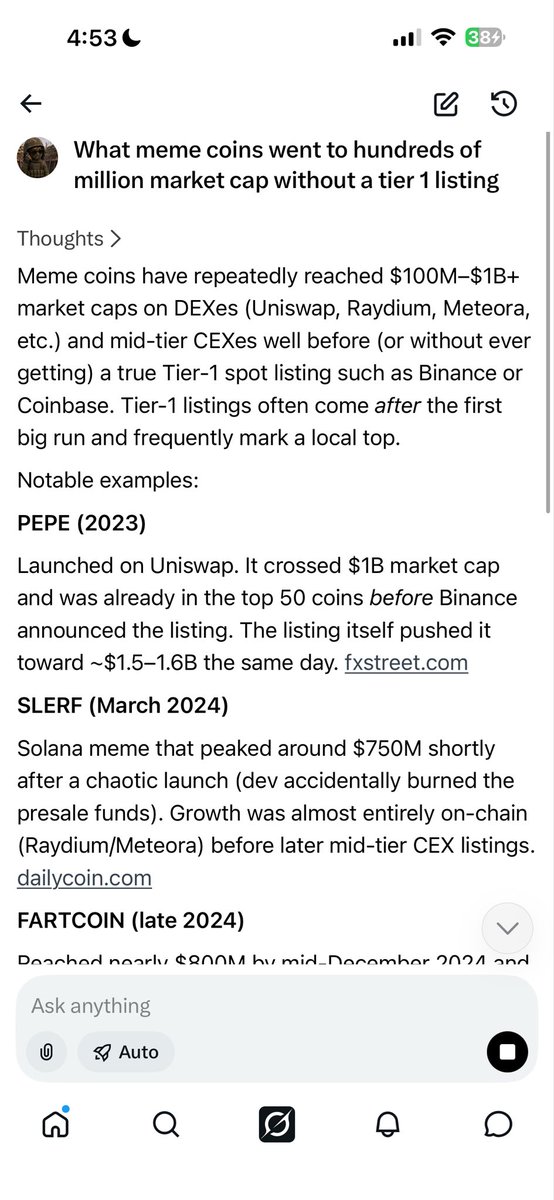 ThreeMuchIF120k's tweet photo. Again, what what-if-3:native you didn’t need tier 1 exchanges? https://t.co/OPKAp8BfCq