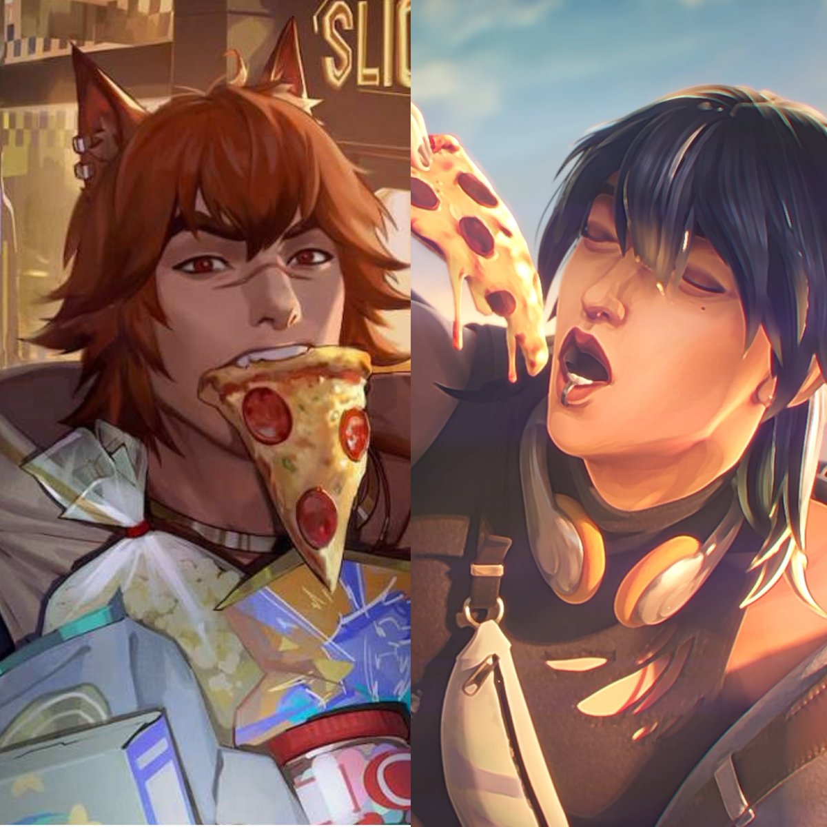 settphelarchive's tweet photo. *Aphelios jokes about pizza being his favorite part*

Members: 😐

Sett: HAHAHAOSDMVGOSJDOGV https://t.co/nsVoDlGHSO